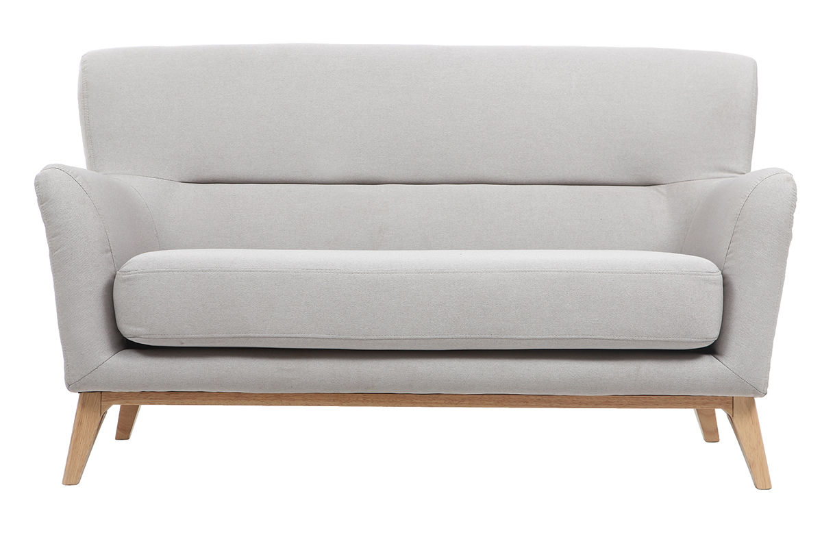 Divano vintage 2 posti Grigio chiaro MARKUS