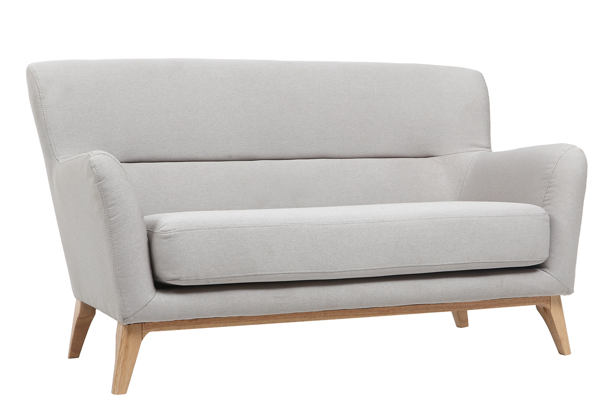 Divano vintage 2 posti Grigio chiaro MARKUS