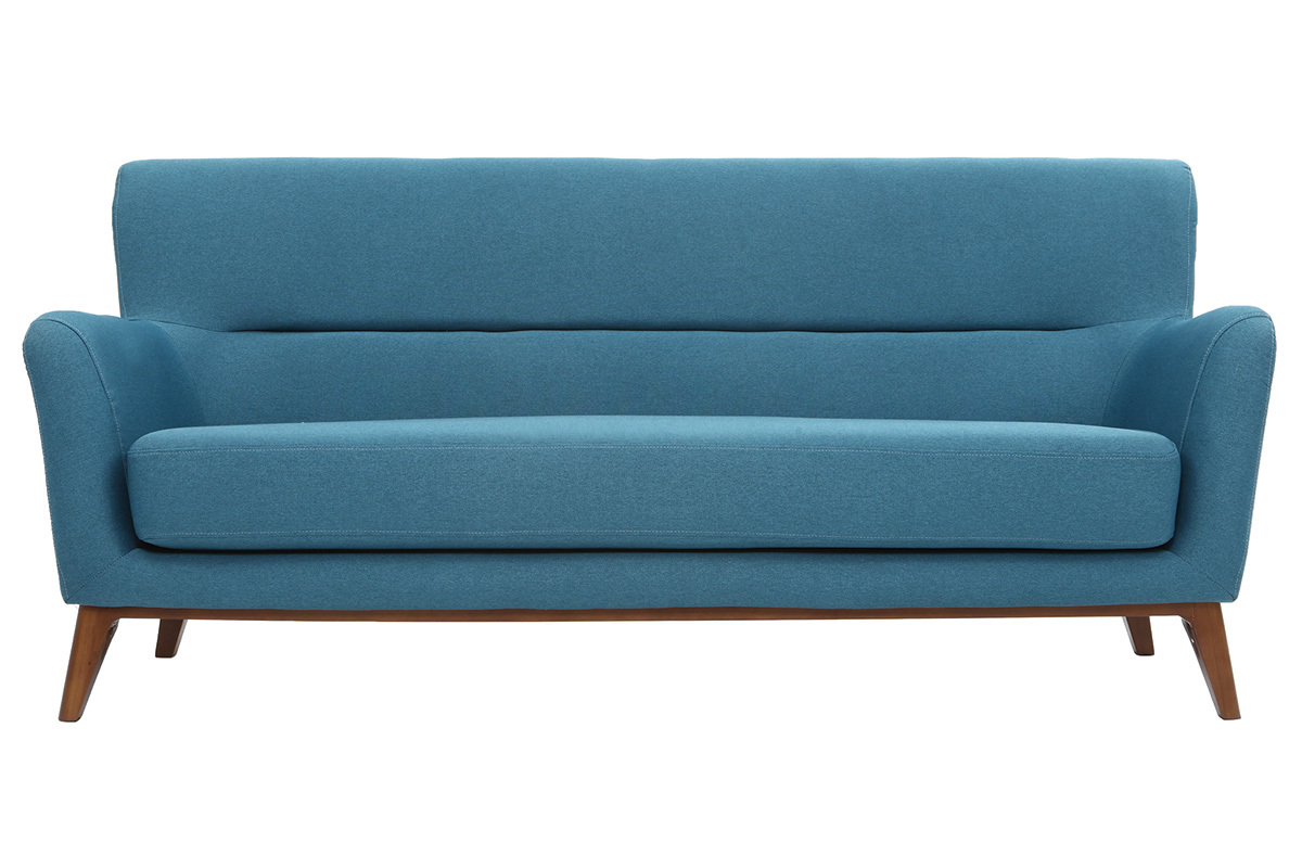 Divano vintage 3 posti blu petrolio MARKUS