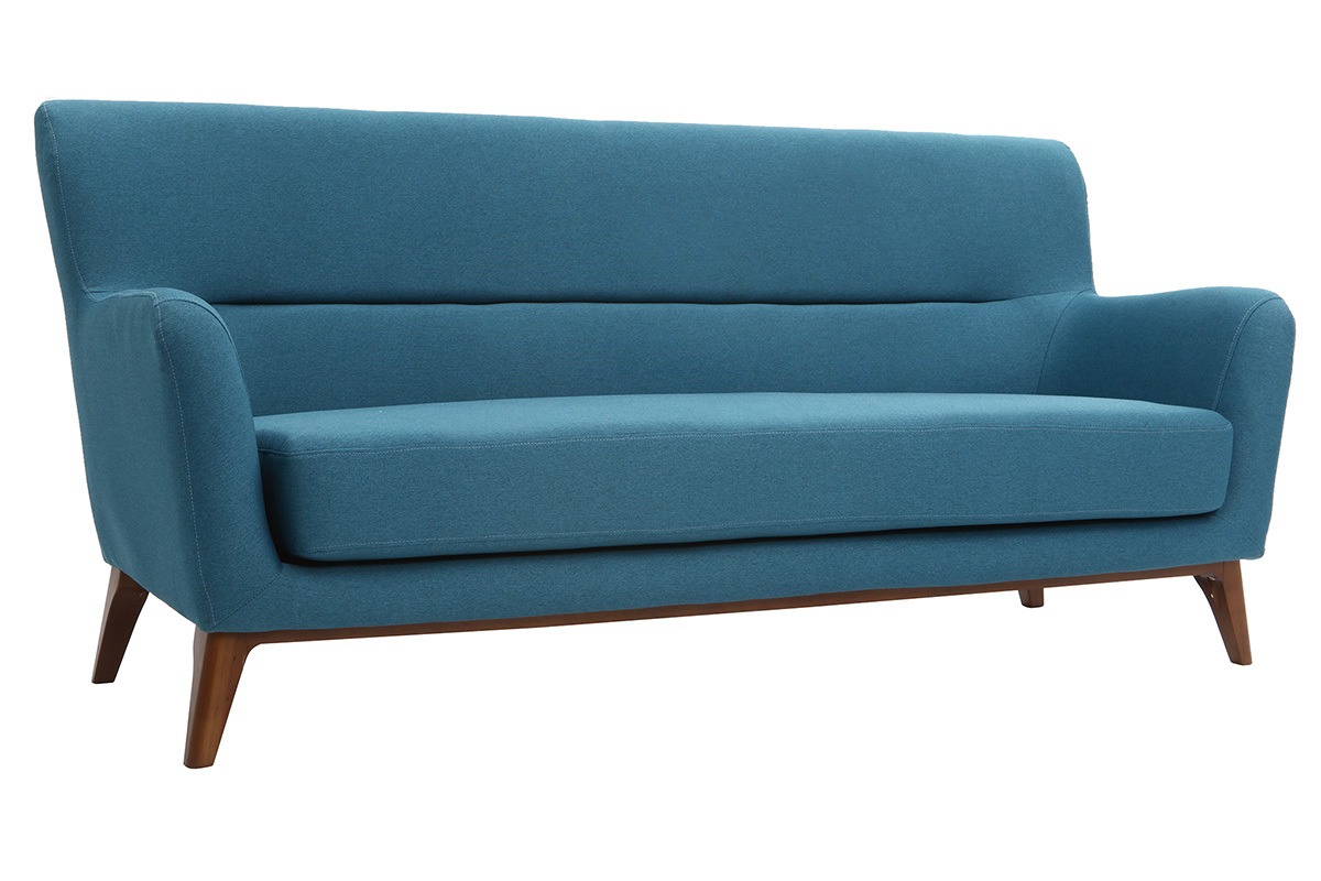Divano vintage 3 posti blu petrolio MARKUS