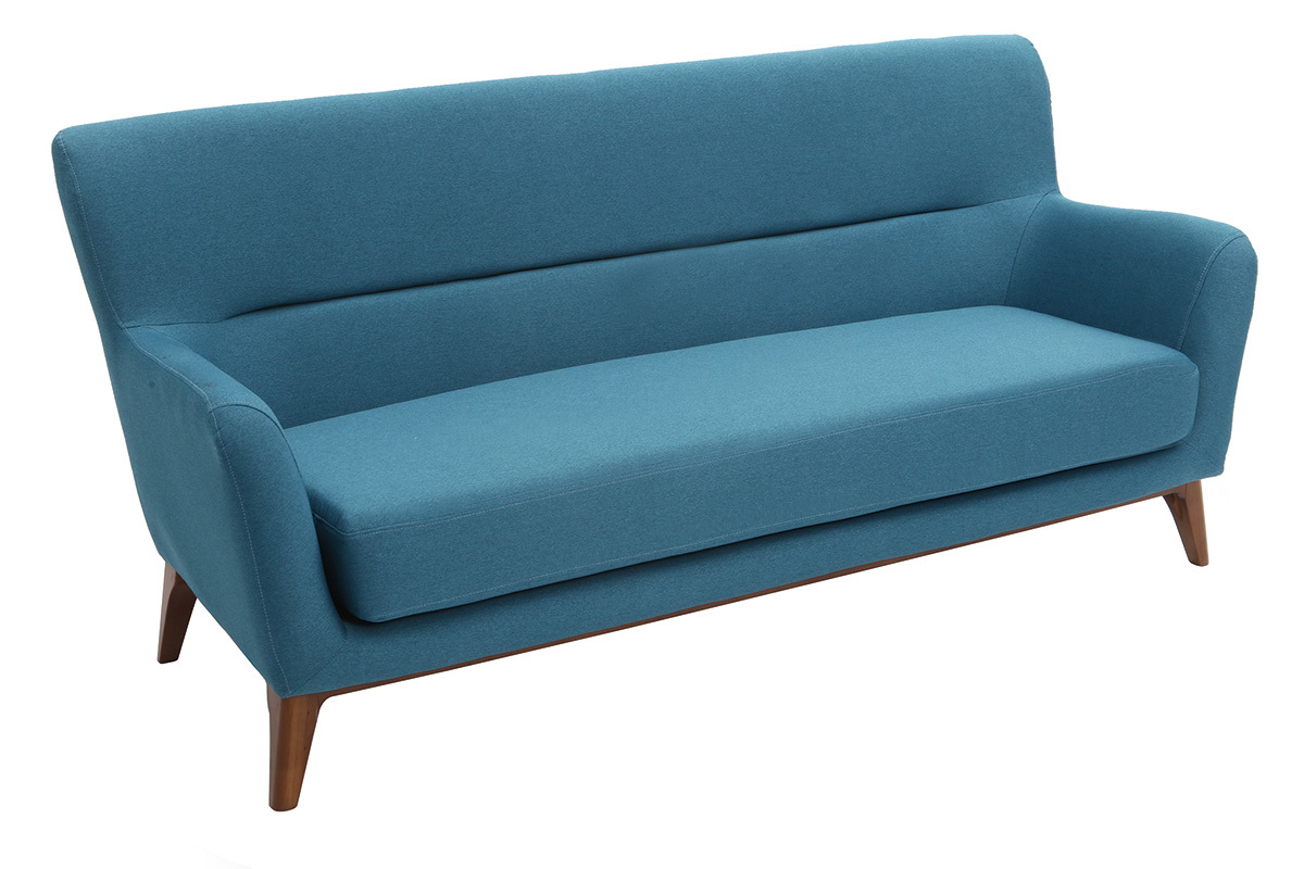 Divano vintage 3 posti blu petrolio MARKUS