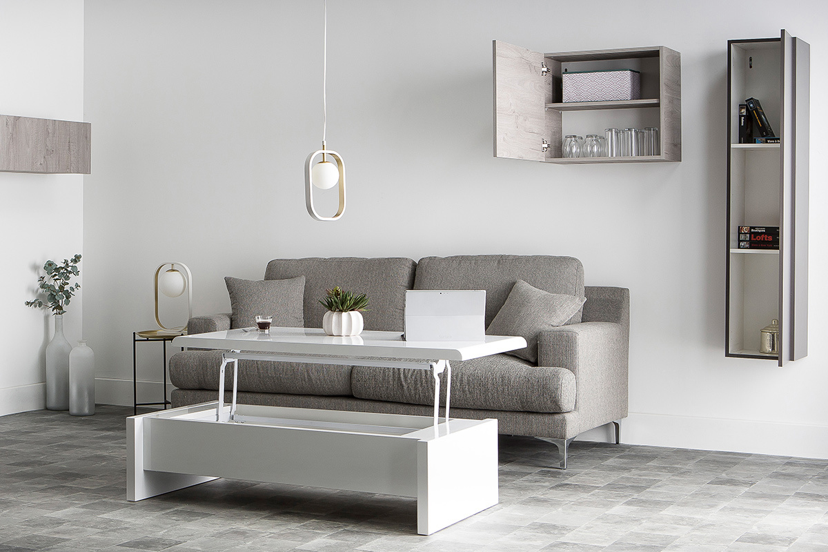 Elemento da parete design legno grigio verticale COLORED V2