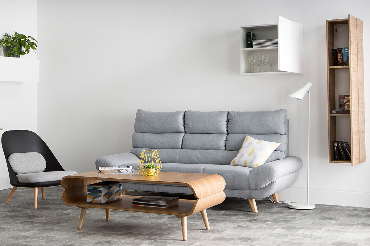 Elemento da parete design legno miele verticale COLORED V2