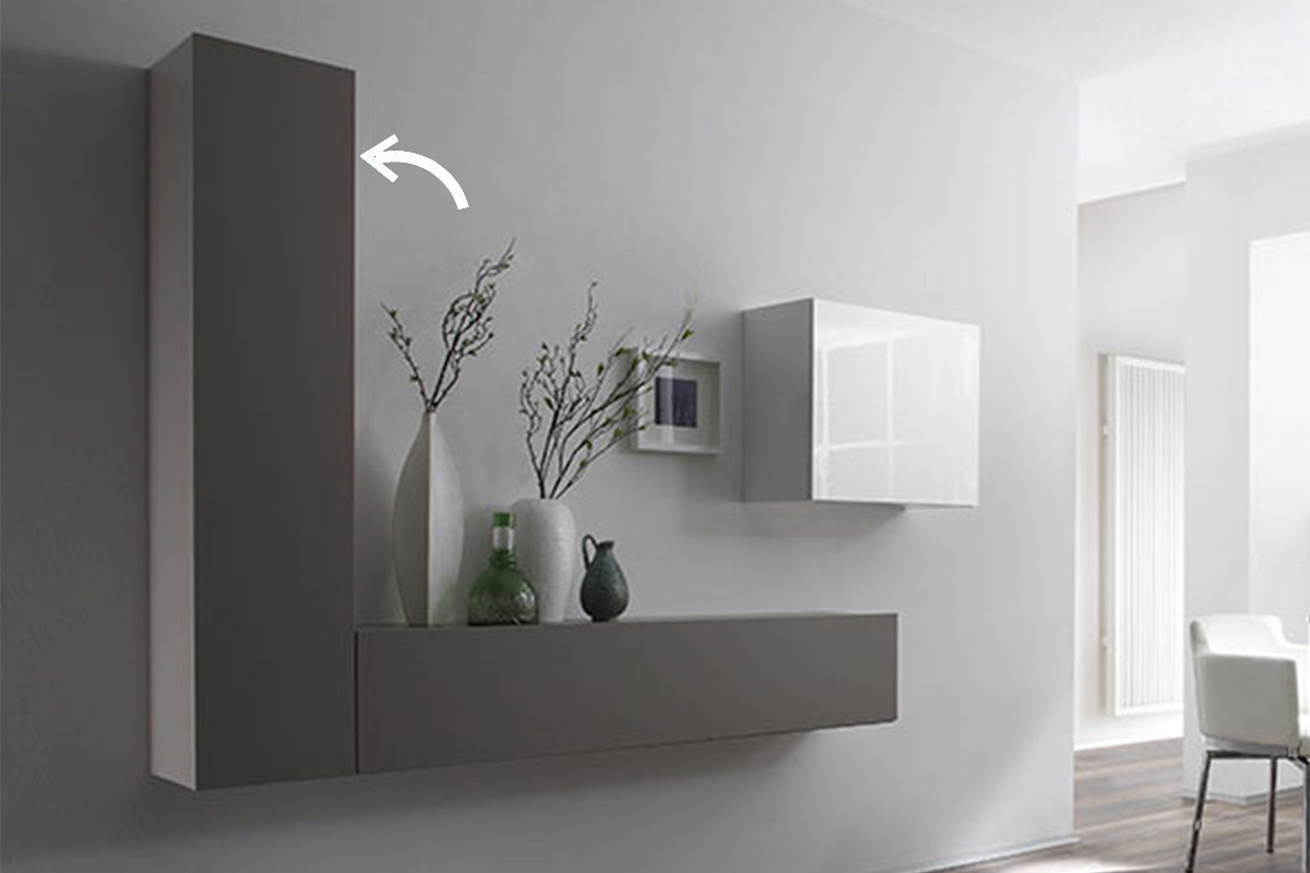 Elemento da parete design talpa opaco verticale COLORED V2