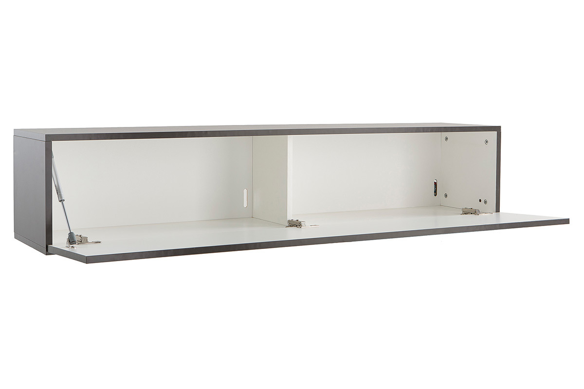 Elemento da parete TV grigio antracite opaco orizzontale COLORED V2