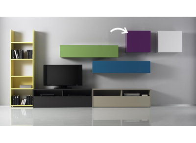 Elemento murale COLORED quadrato colore lilla