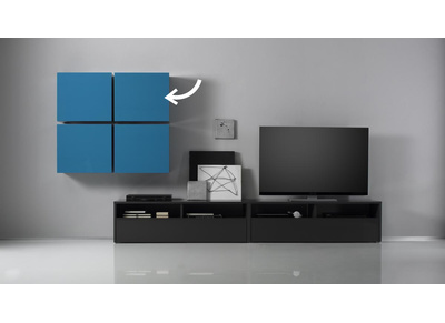 Elemento murale COLORED quadrato colore turchese