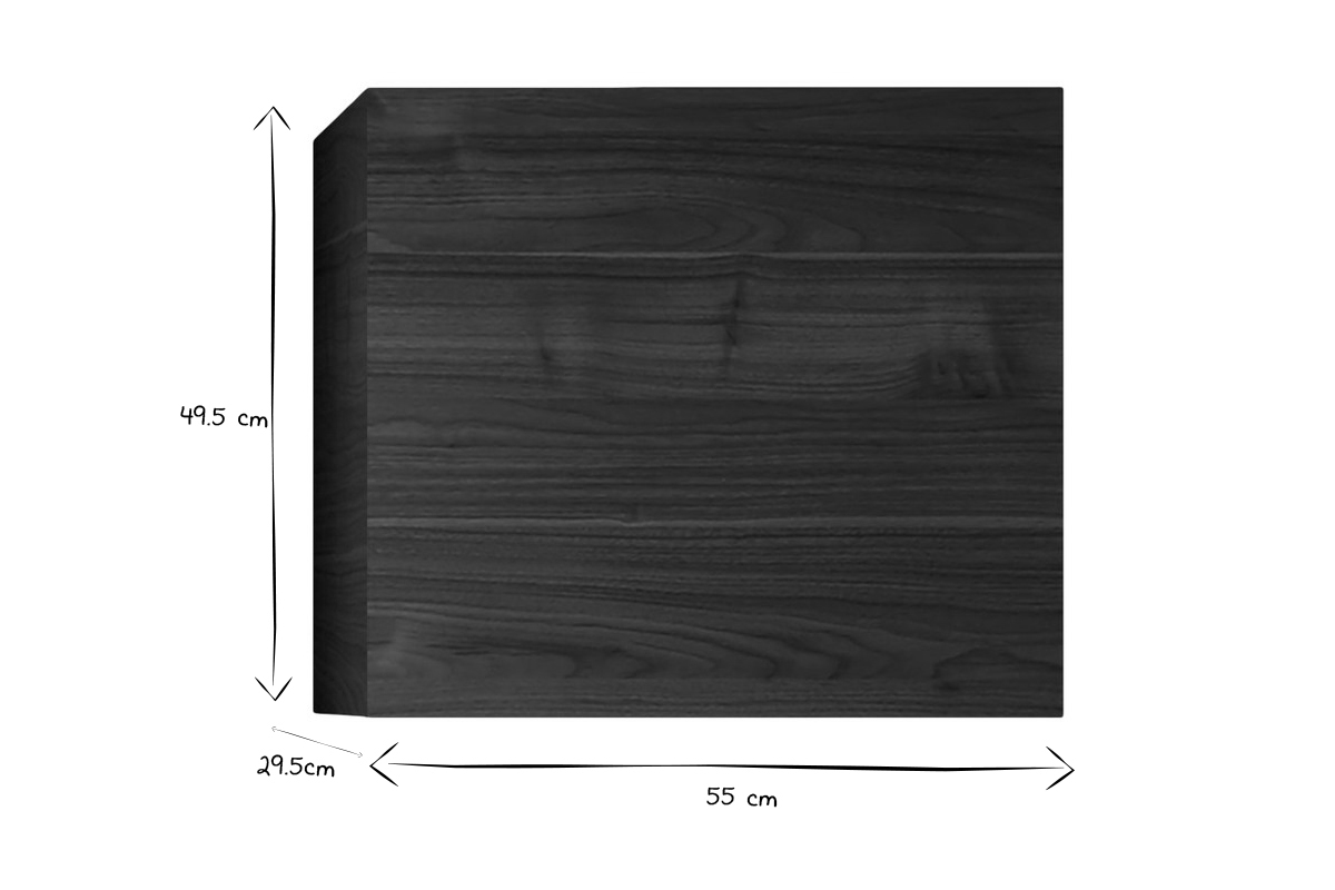Elemento murale quadrato finitura legno scuro ETERNEL