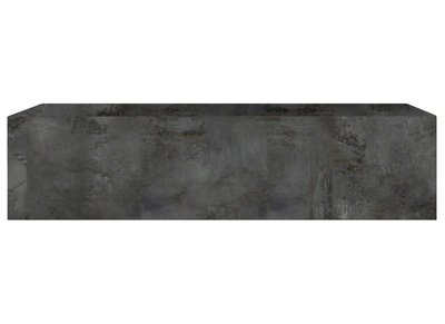 Elemento murale TV orizzontale finitura metallo ossidato ETERNEL