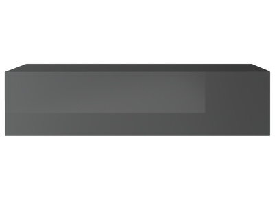 Elemento murale TV orizzontale laccato grigio brillante ETERNEL