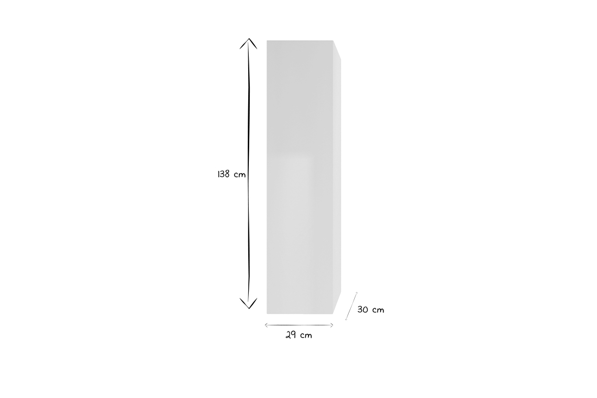Elemento murale TV verticale laccato bianco ETERNEL