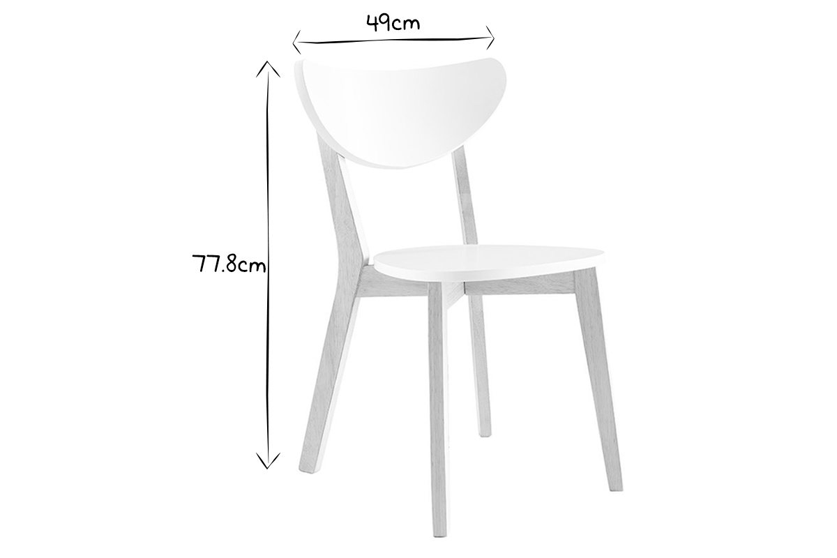 Gruppo di 2 sedie blu anatra - piedi in legno - LEENA