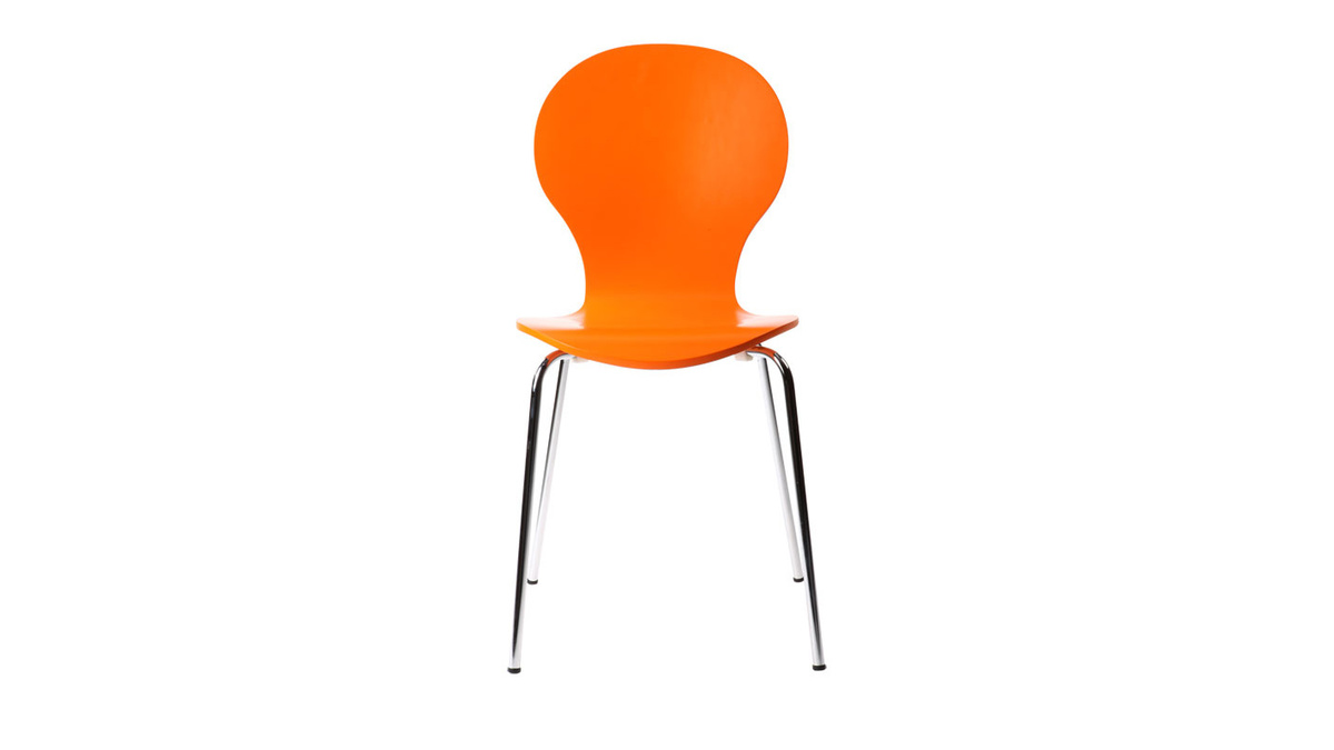 Gruppo di 2 sedie design color arancione NEW ABIGAIL