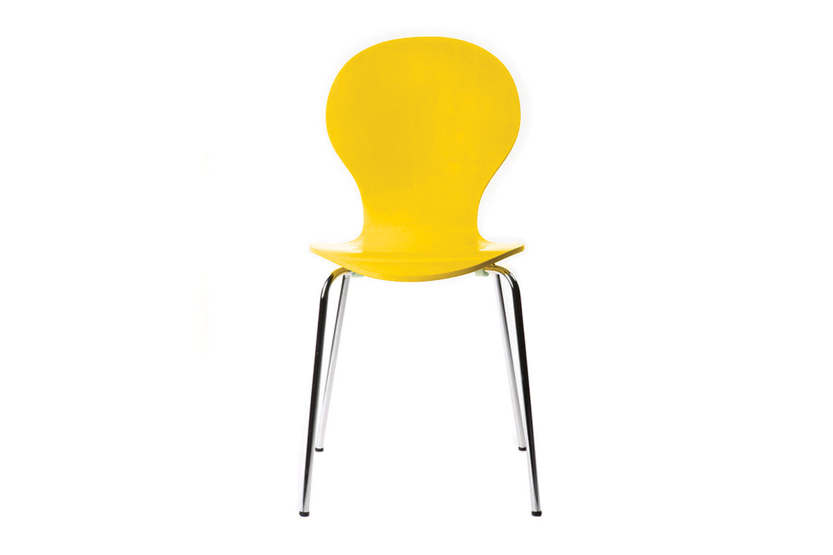 Gruppo di 2 sedie design color giallo NEW ABIGAIL