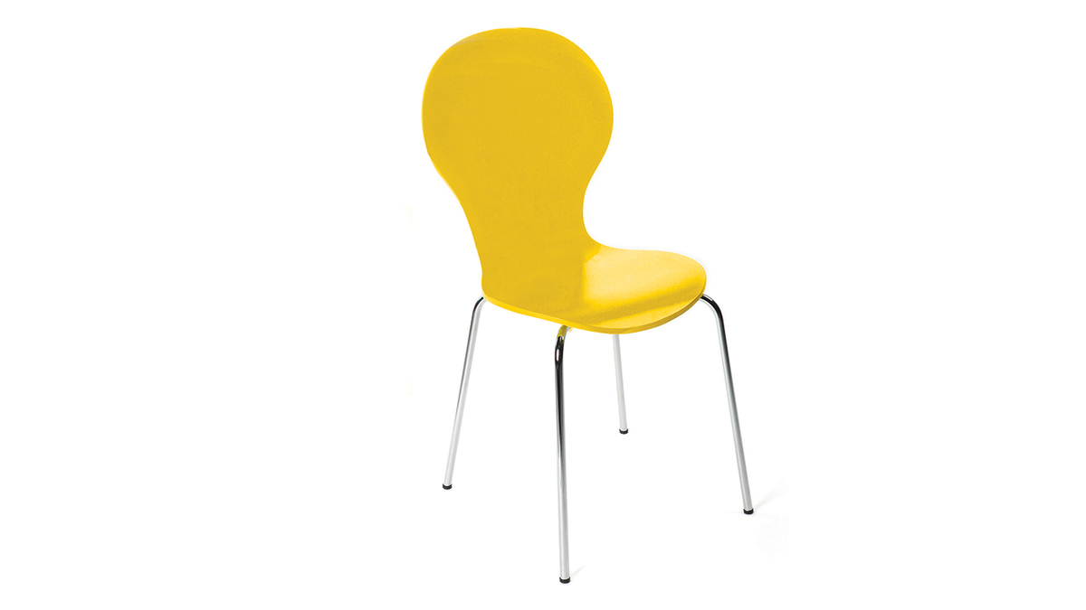 Gruppo di 2 sedie design color giallo NEW ABIGAIL