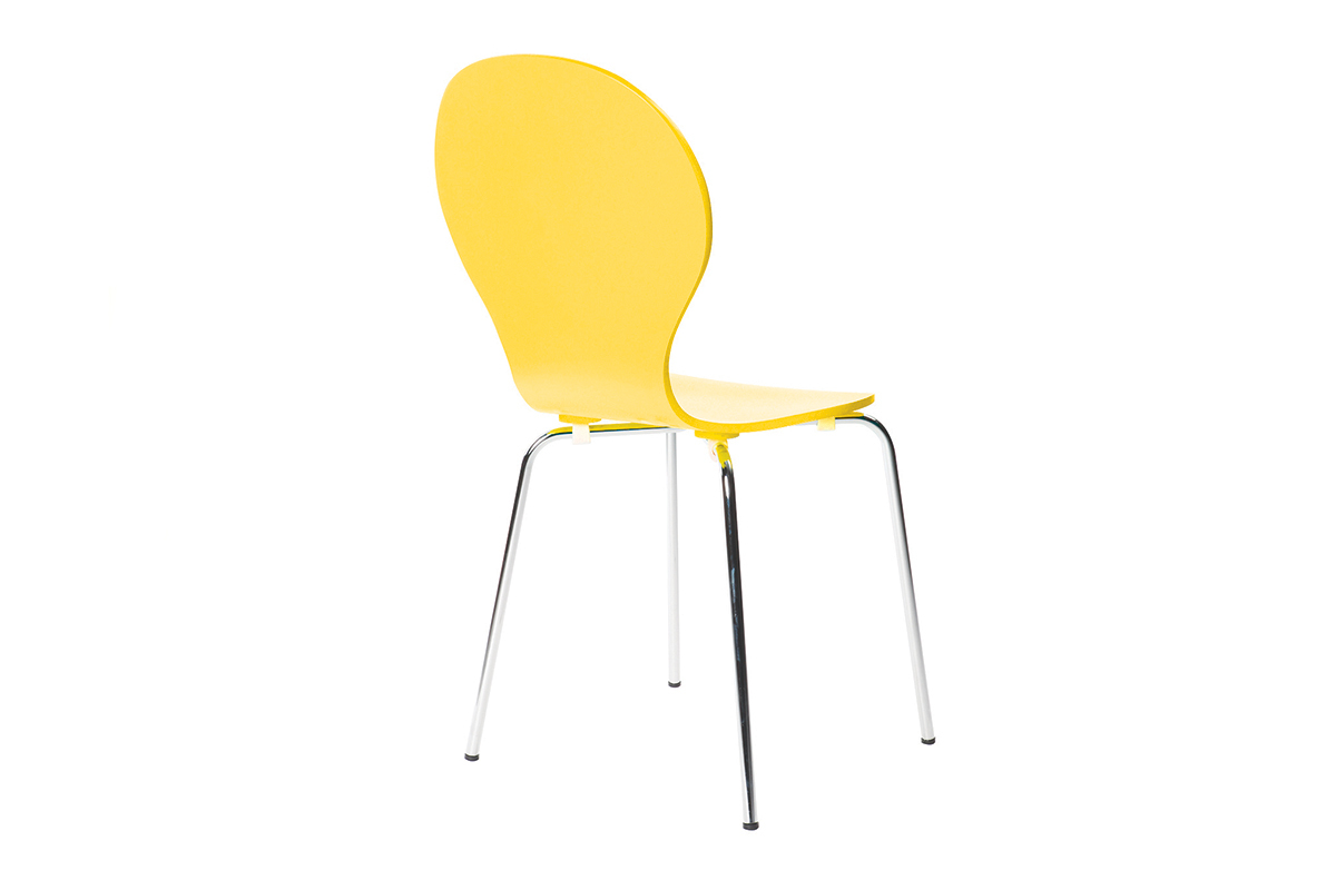 Gruppo di 2 sedie design color giallo NEW ABIGAIL