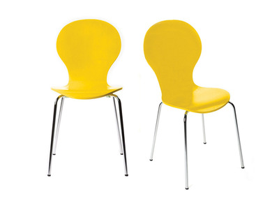 Gruppo di 2 sedie design color giallo NEW ABIGAIL