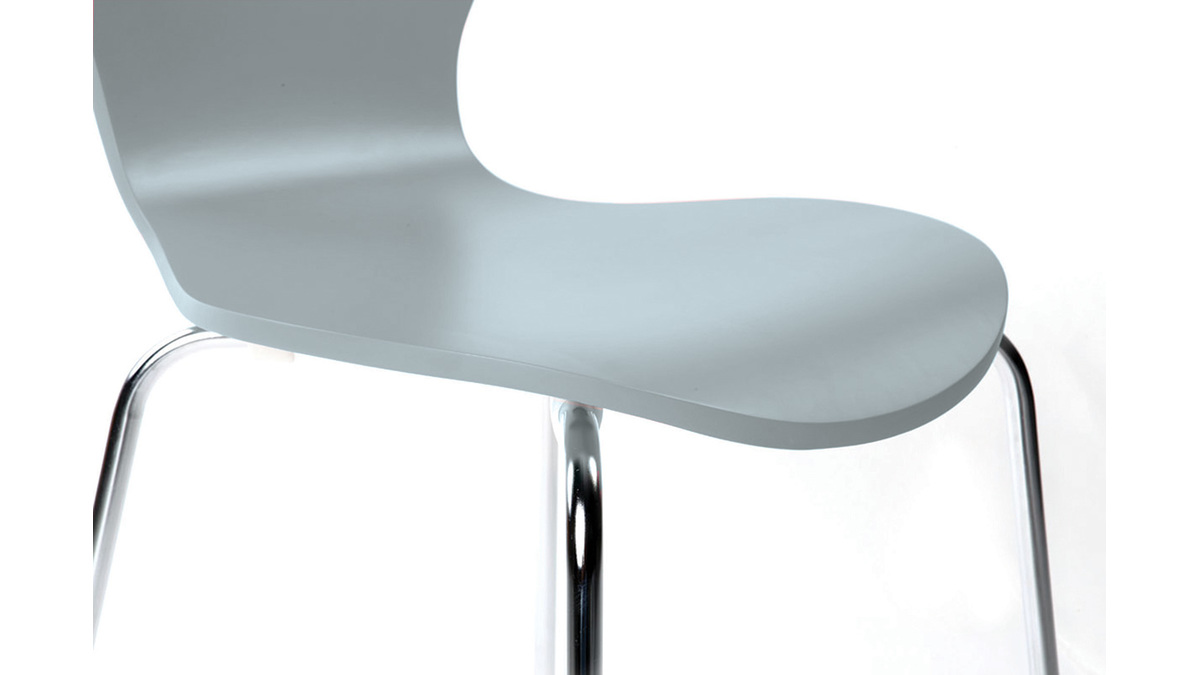 Gruppo di 2 sedie design color grigio NEW ABIGAIL