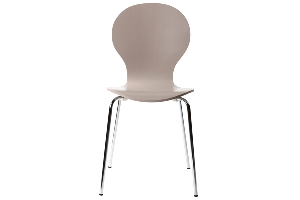 Gruppo di 2 sedie design color talpa NEW ABIGAIL