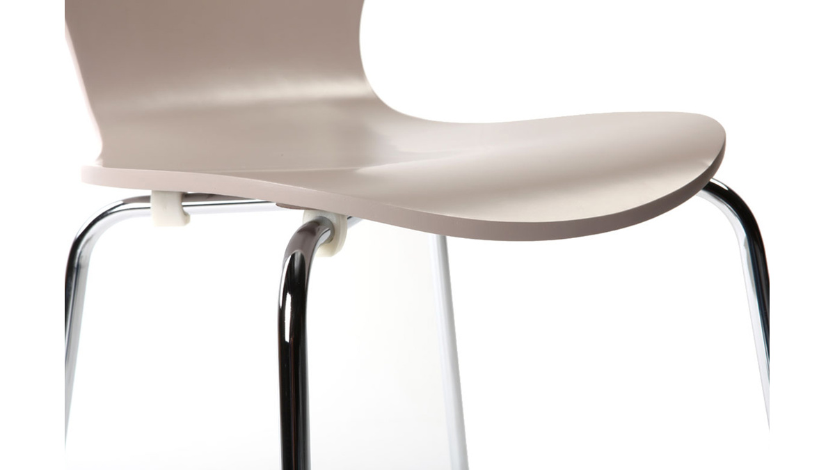 Gruppo di 2 sedie design color talpa NEW ABIGAIL