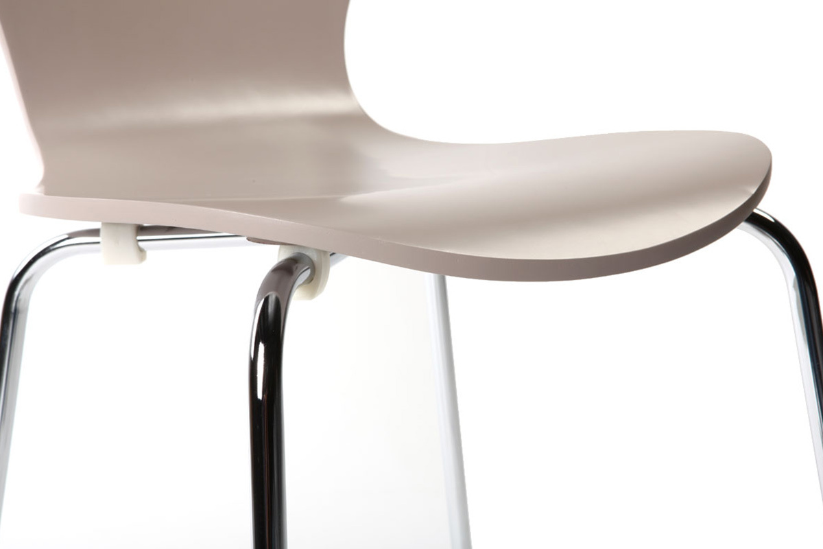 Gruppo di 2 sedie design color talpa NEW ABIGAIL