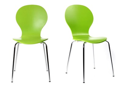 Gruppo di 2 sedie design color verde mela  NEW ABIGAIL