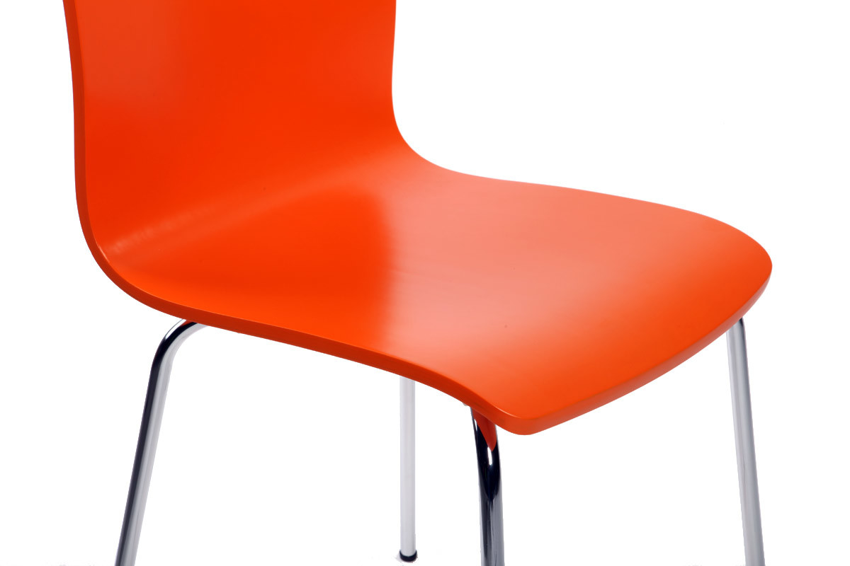 Gruppo di 2 sedie design colore arancione NELLY
