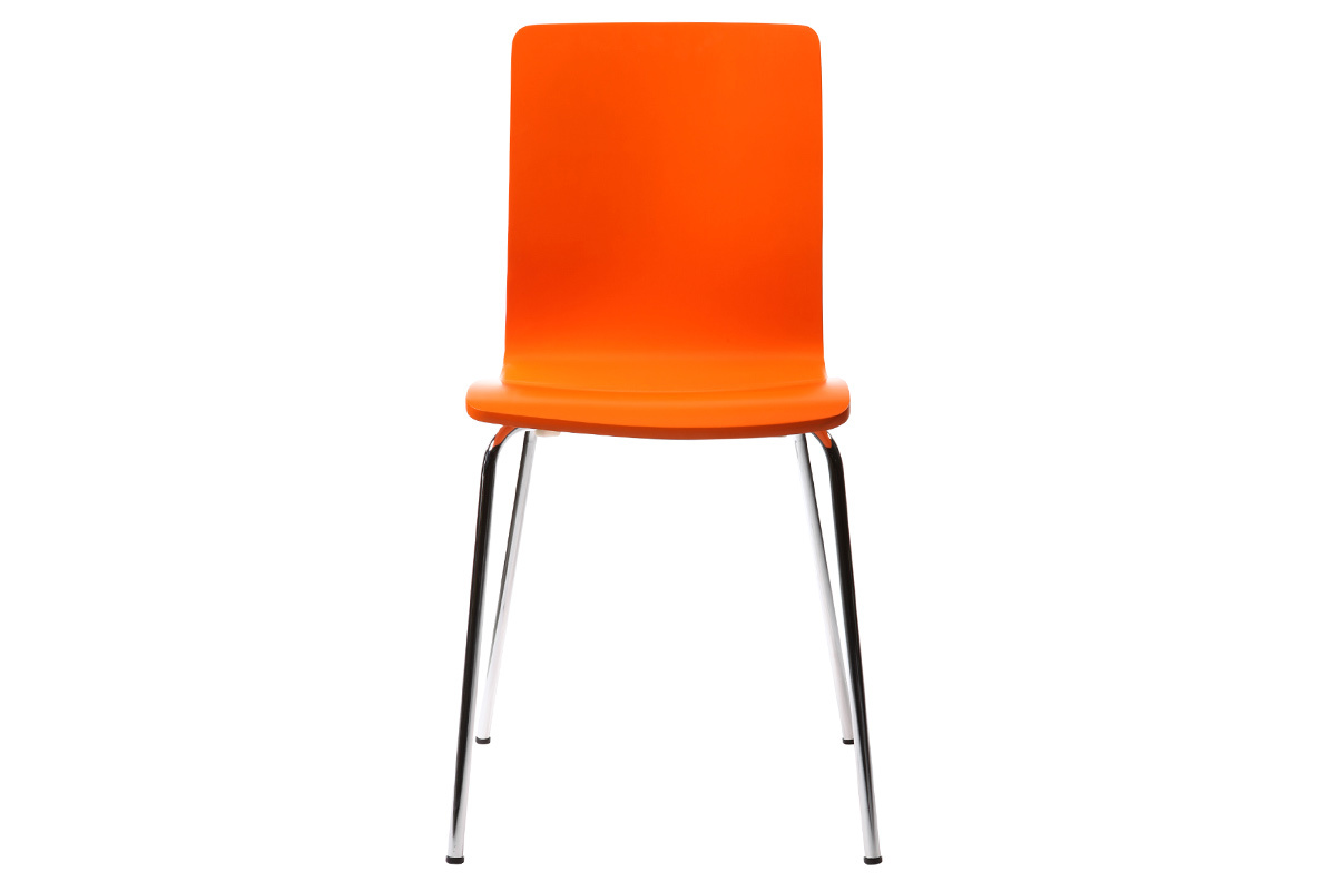 Gruppo di 2 sedie design colore arancione NELLY