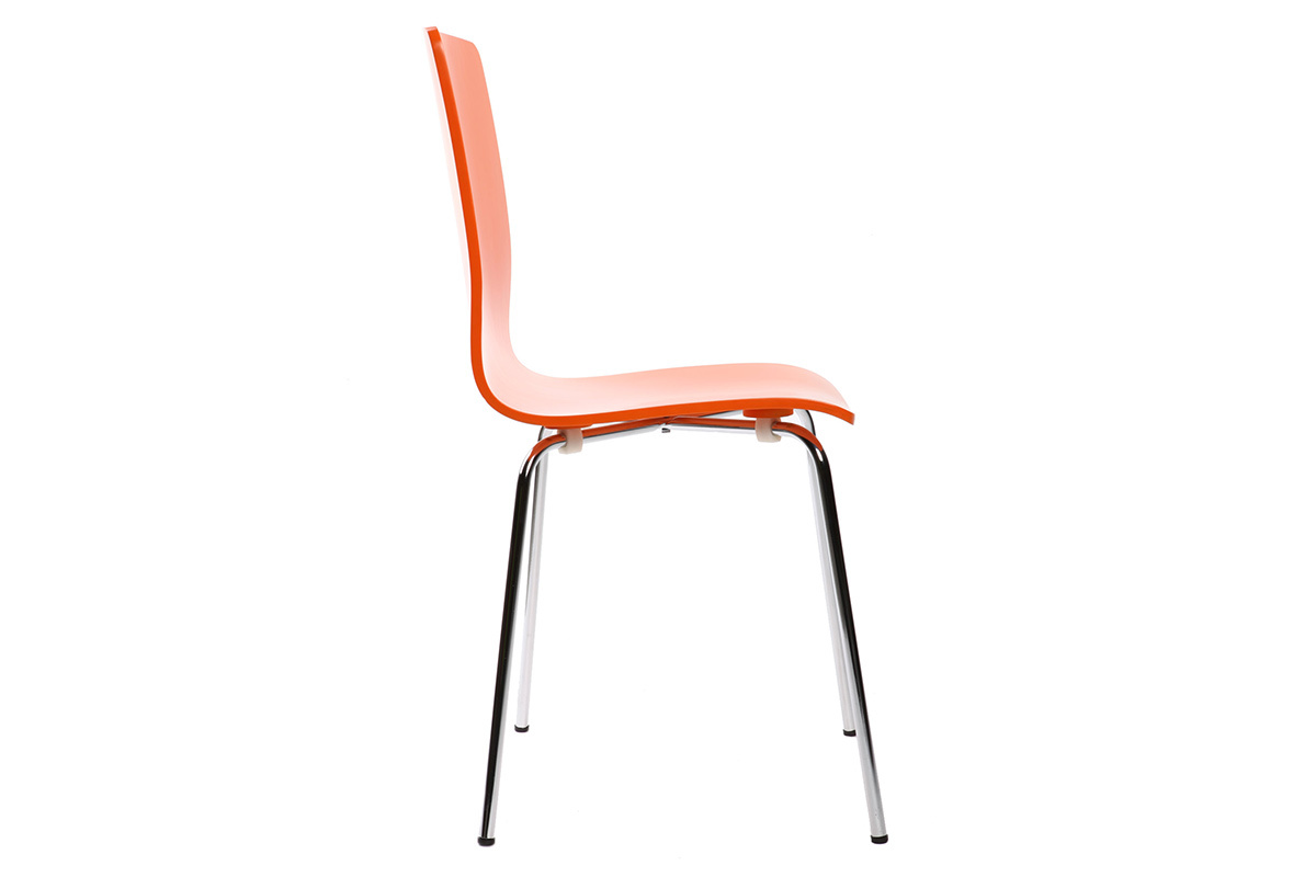Gruppo di 2 sedie design colore arancione NELLY