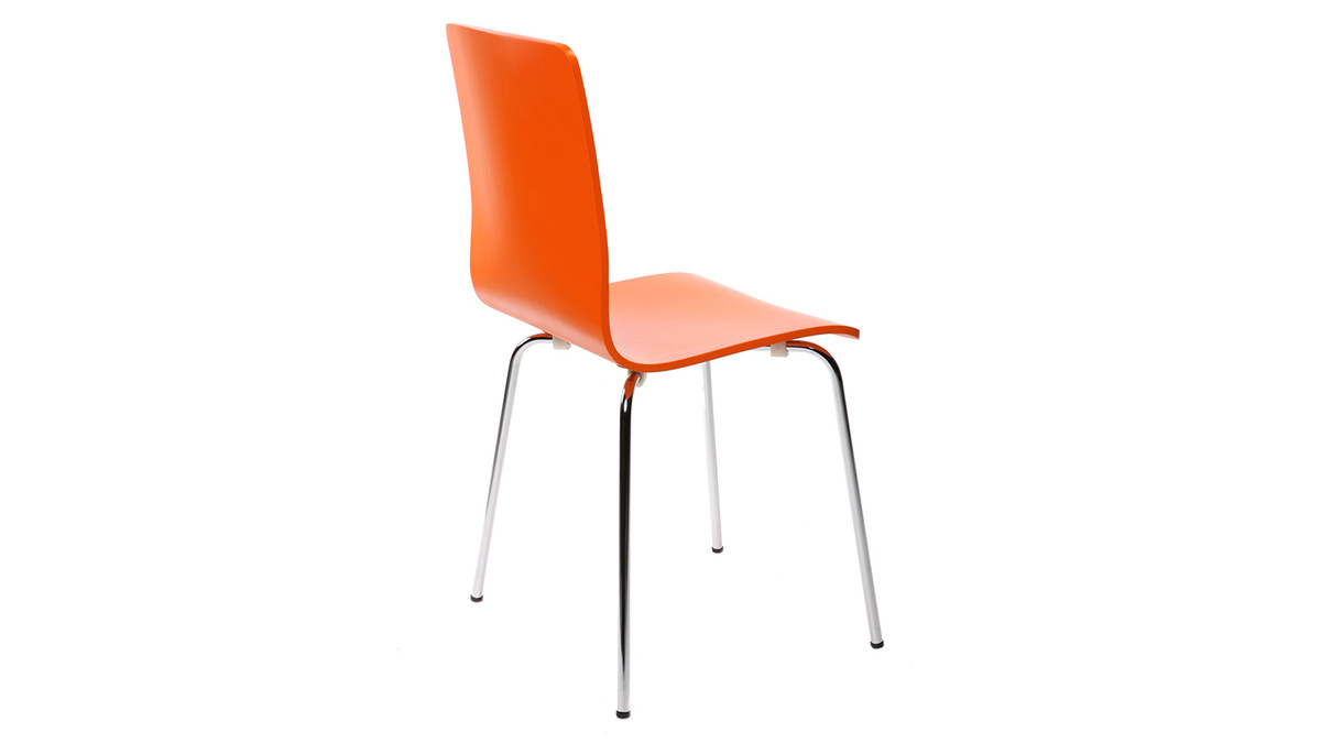 Gruppo di 2 sedie design colore arancione NELLY