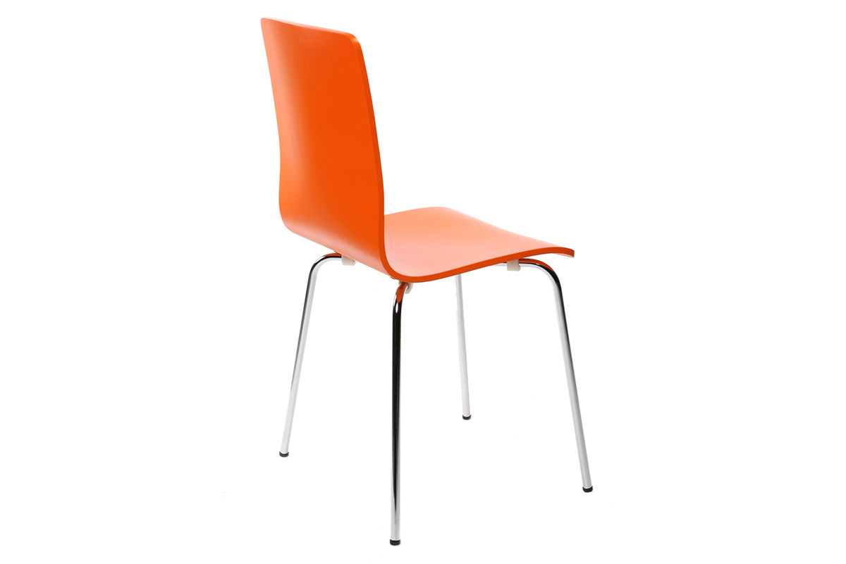 Gruppo di 2 sedie design colore arancione NELLY