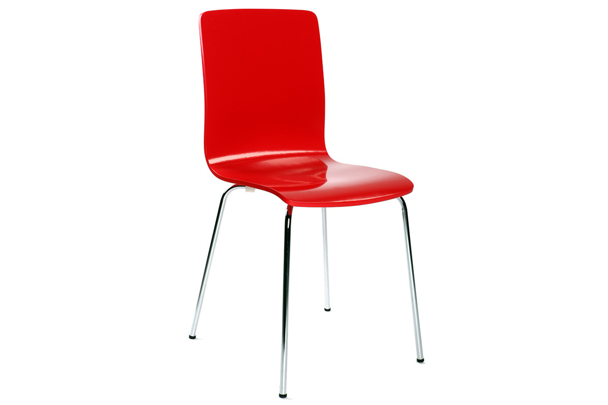 Gruppo di 2 sedie design colore rosso NELLY