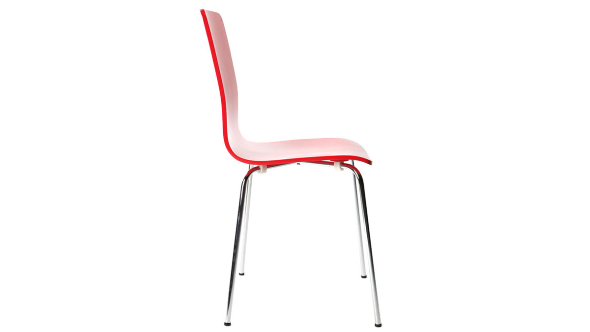 Gruppo di 2 sedie design colore rosso NELLY