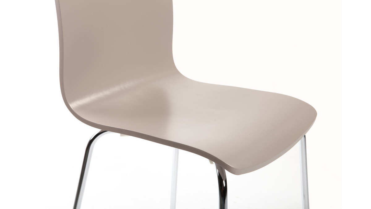 Gruppo di 2 sedie design colore talpa NELLY