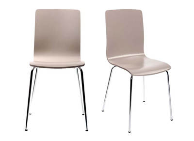 Gruppo di 2 sedie design colore talpa NELLY