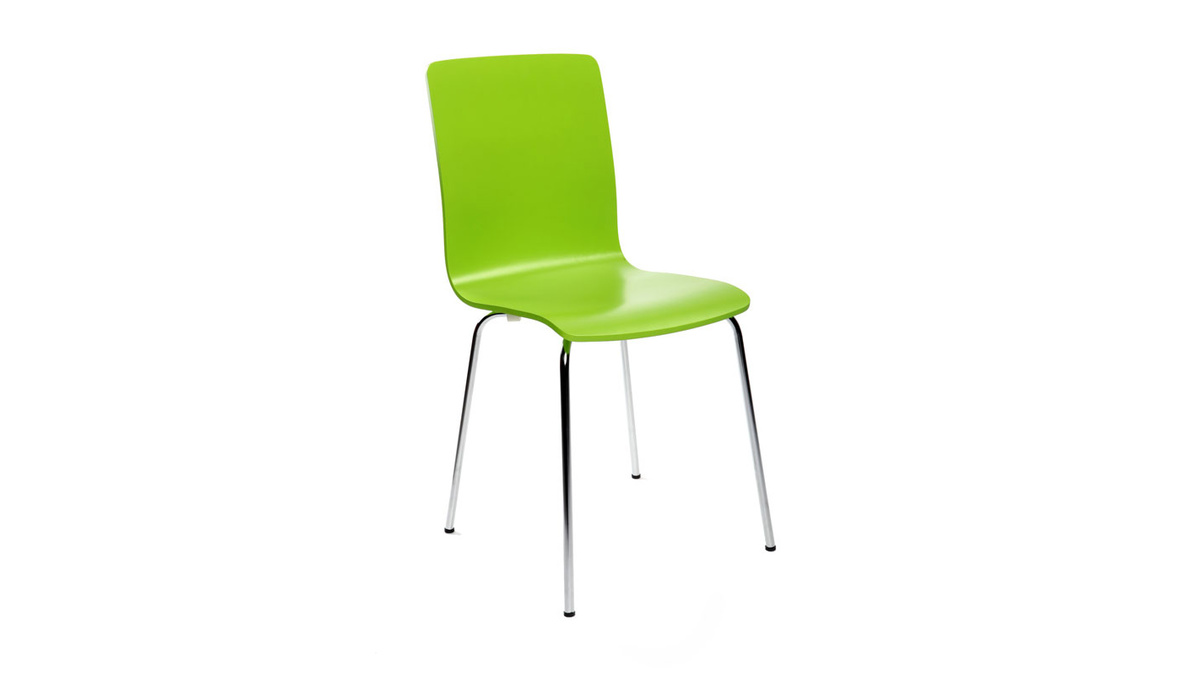 Gruppo di 2 sedie design colore verde mela NELLY