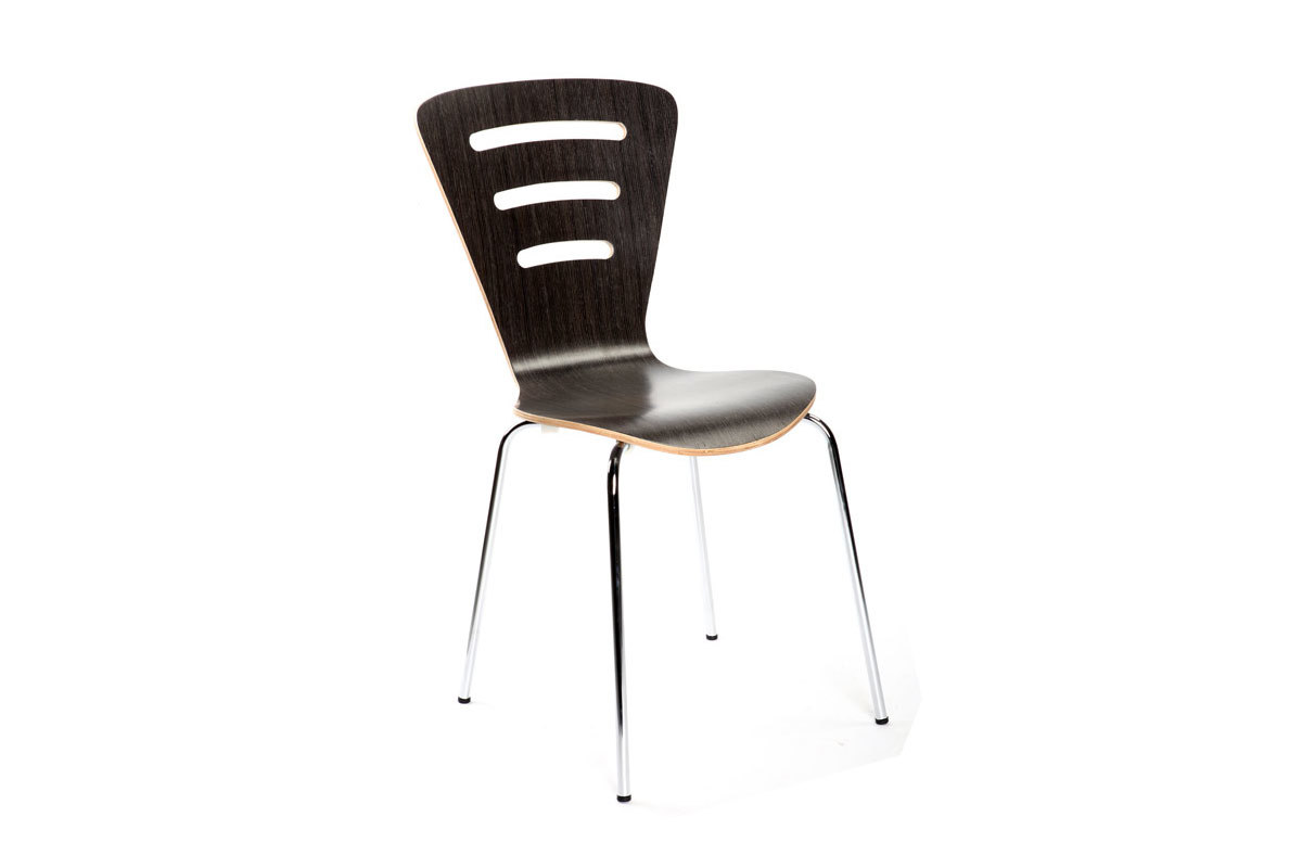 Gruppo di 2 sedie design in legno nero LENA