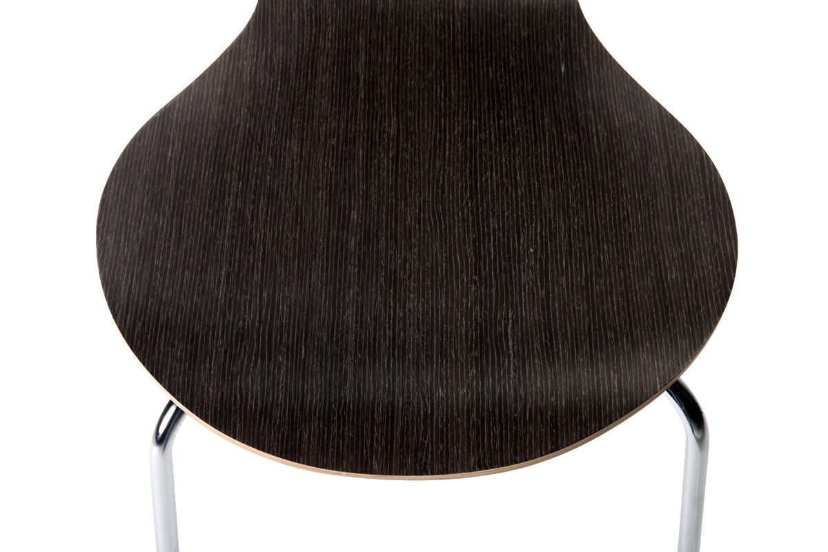 Gruppo di 2 sedie design in legno nero LENA
