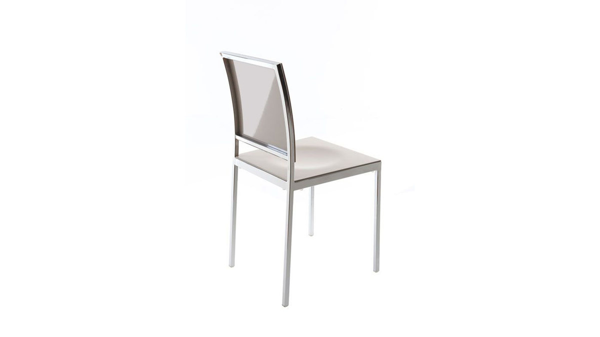Gruppo di 2 sedie design laccate color talpa NIXIE
