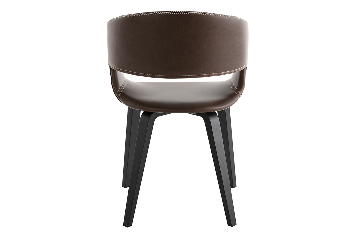 Gruppo di 2 sedie design marrone chiaro piedi legno SLAM