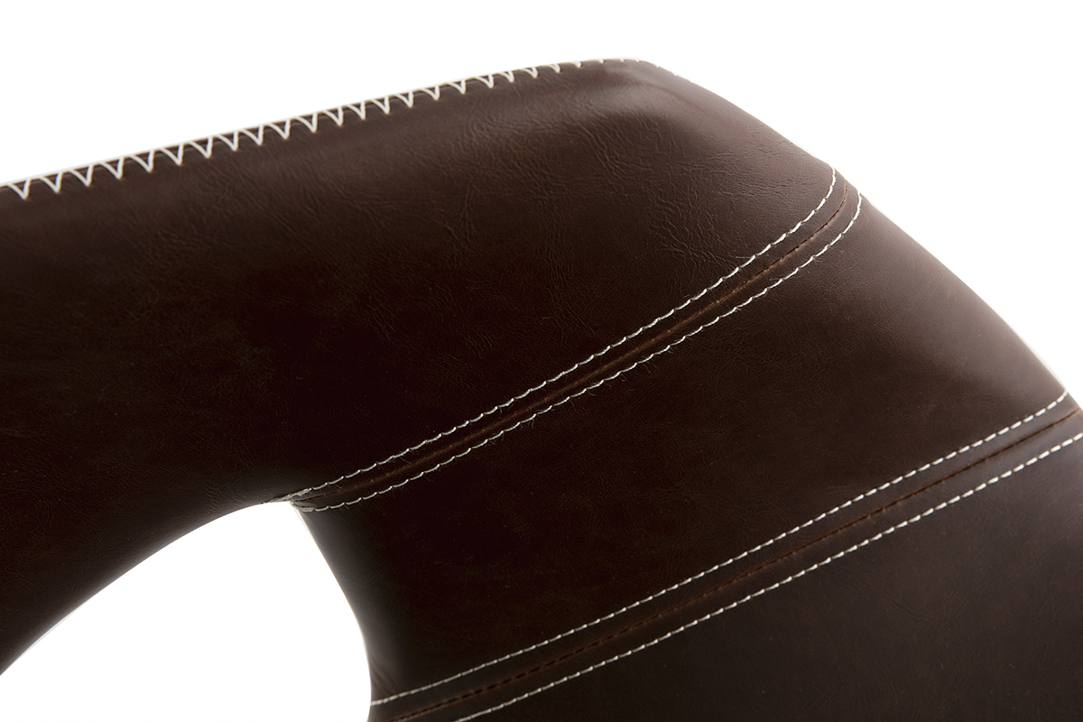 Gruppo di 2 sedie design marrone chiaro piedi legno SLAM