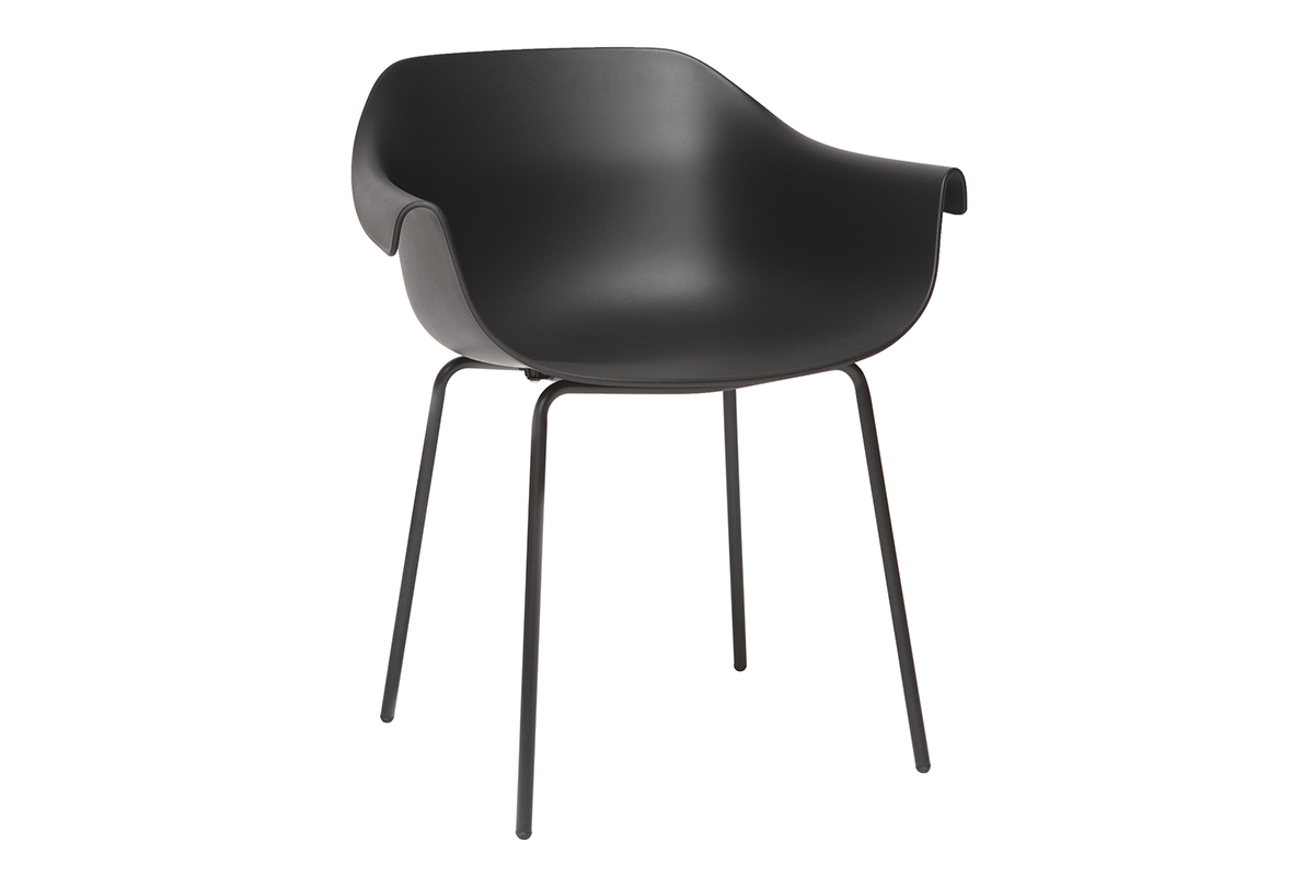Gruppo di 2 sedie design nere COUTURE