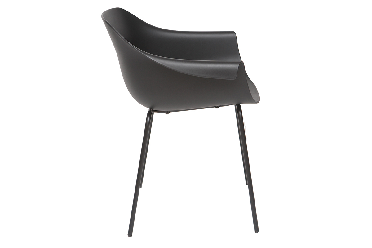 Gruppo di 2 sedie design nere COUTURE