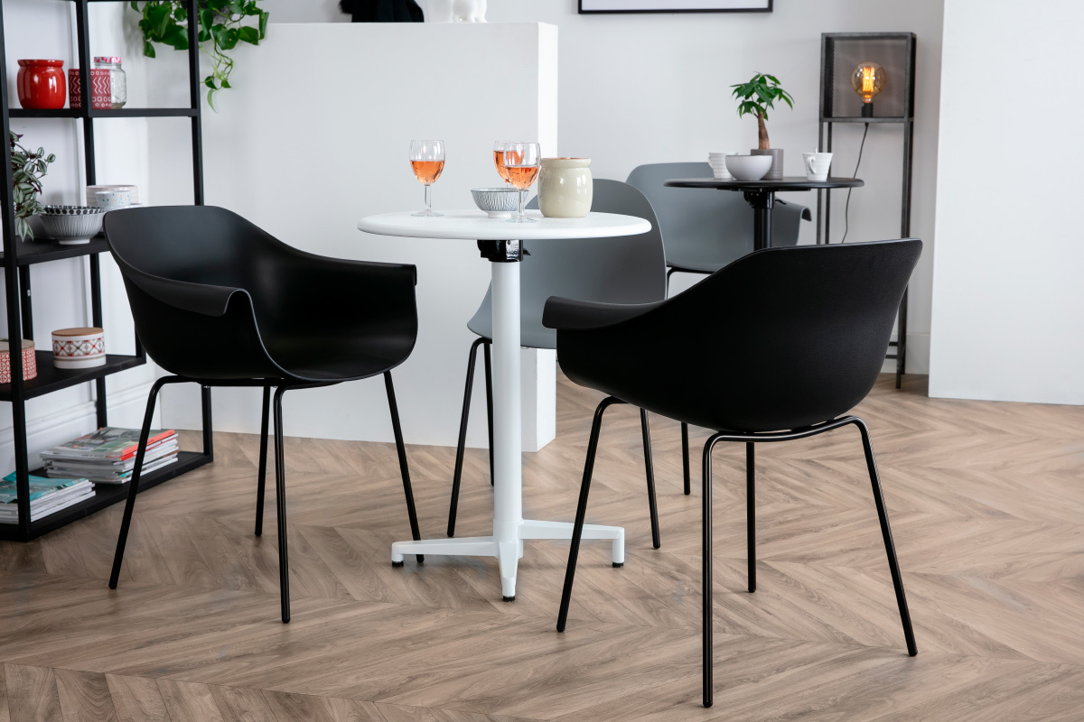 Gruppo di 2 sedie design nere COUTURE