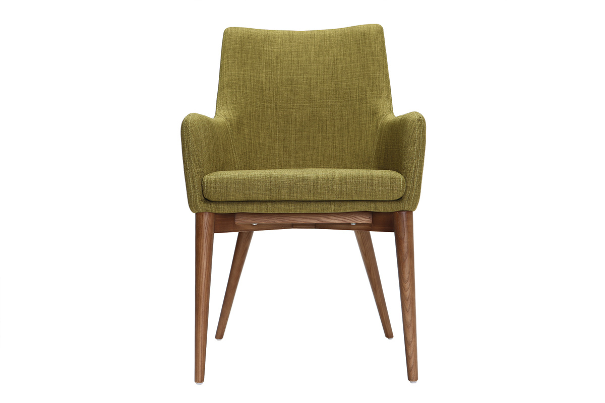 Gruppo di 2 sedie design poliestere verde SHANA