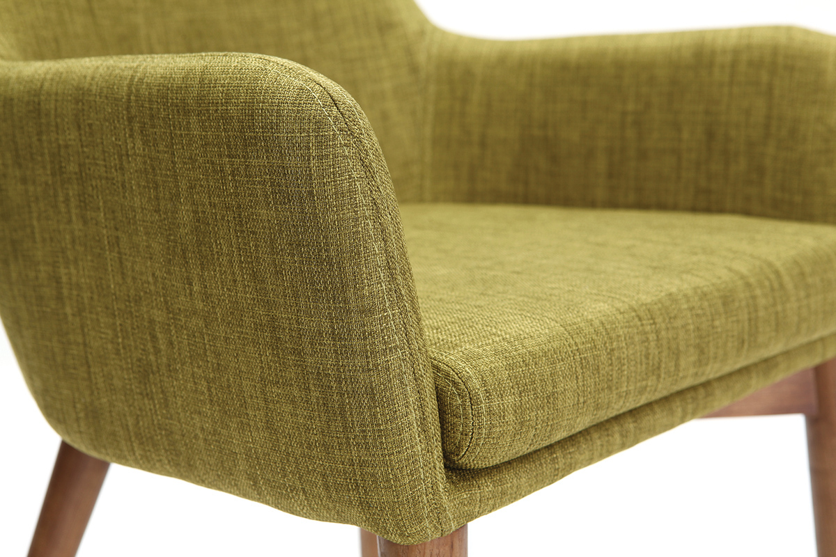 Gruppo di 2 sedie design poliestere verde SHANA
