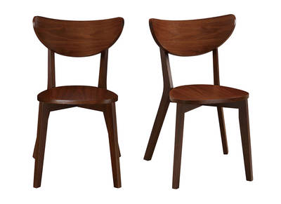 Gruppo di 2 sedie noce LEENA