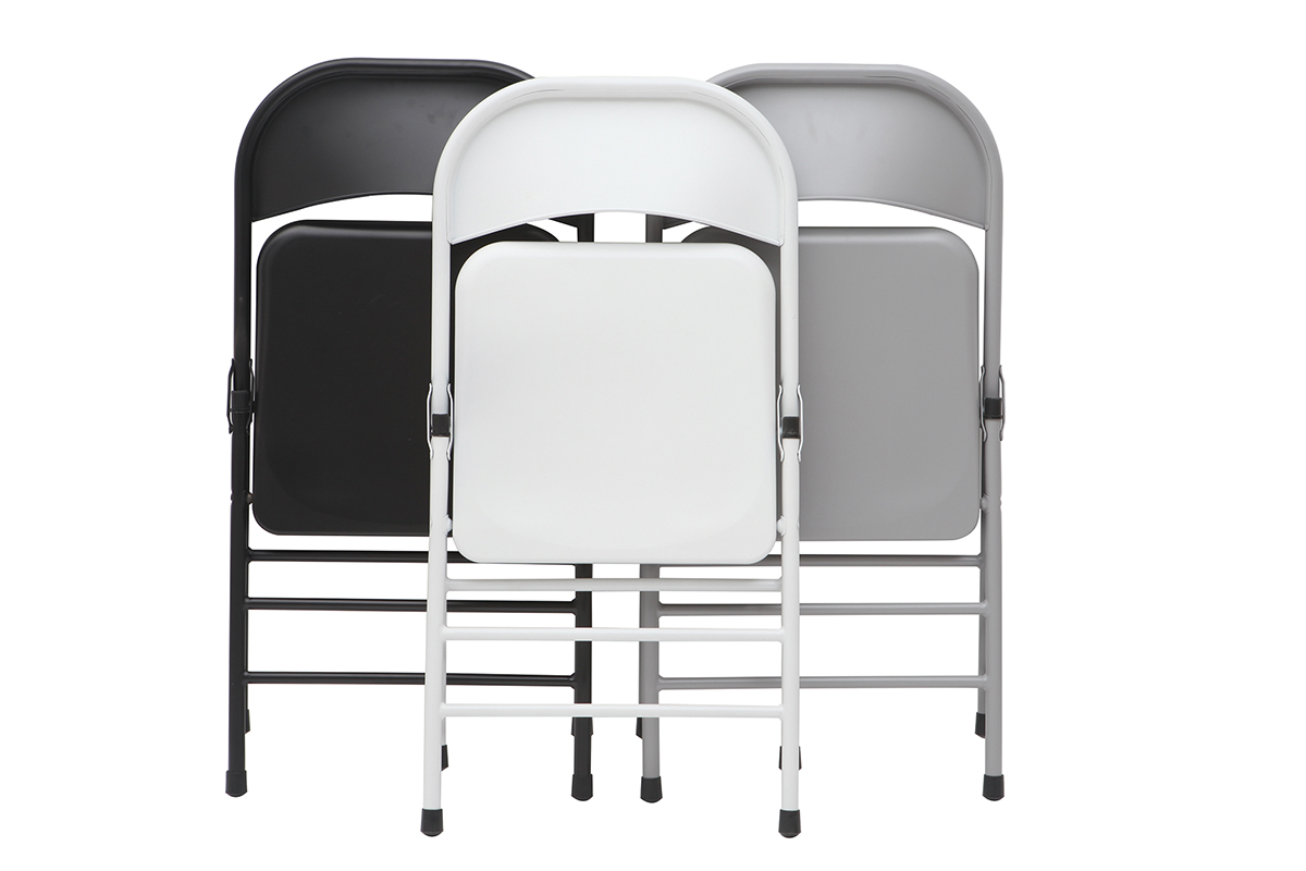 Gruppo di 2 sedie pieghevoli nere ALI