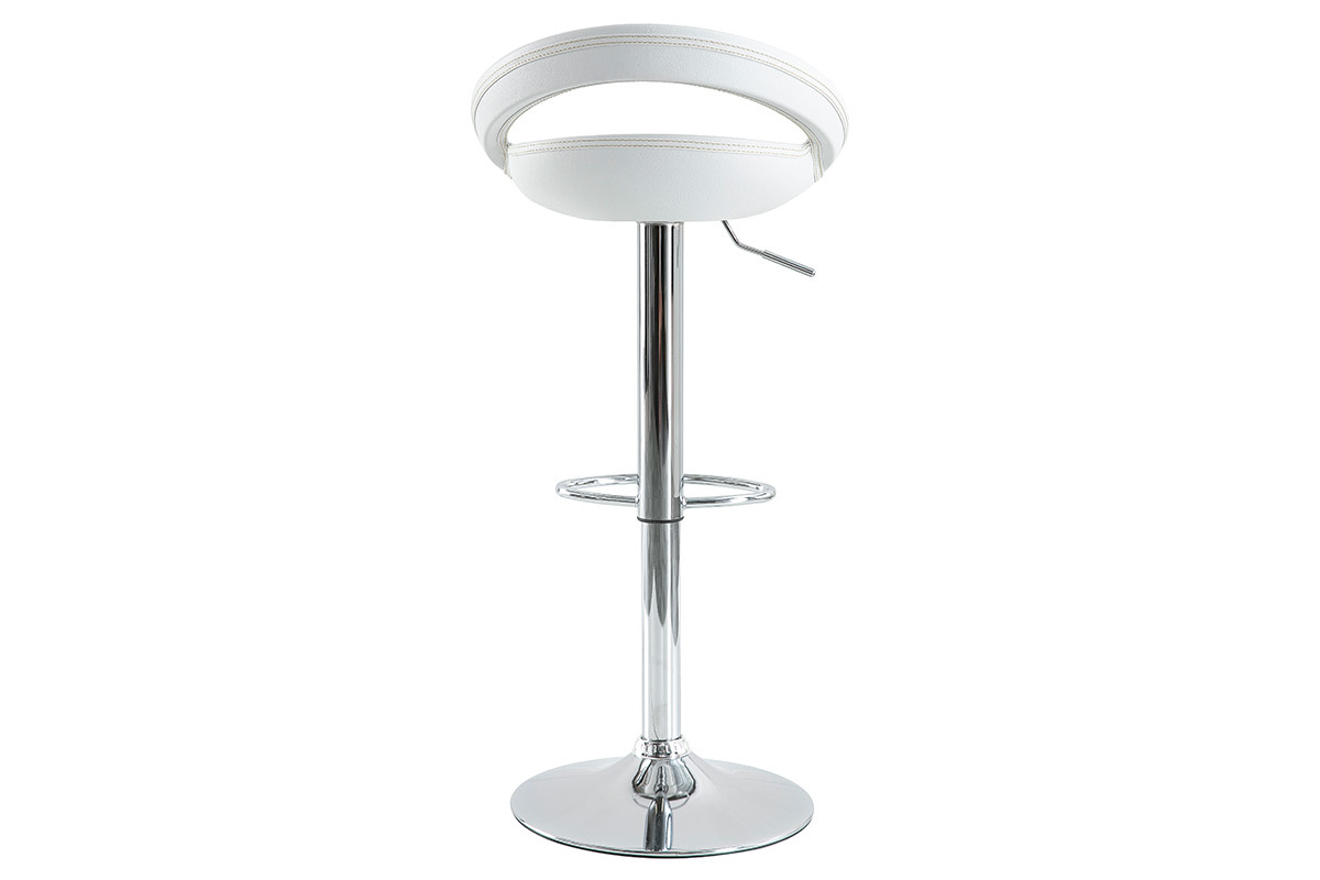 Gruppo di 2 sgabelli comet rivestimento pvc bianco