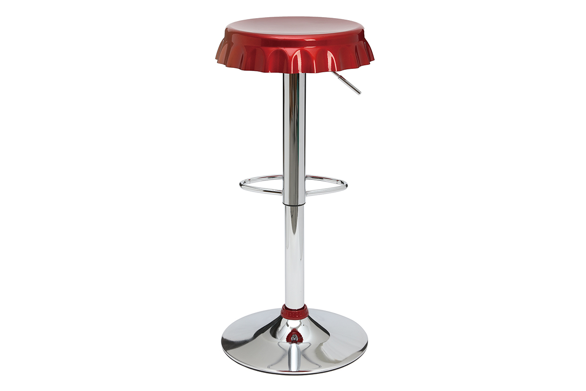 Gruppo di 2 sgabelli da bar/ cucina regolabili NEW CAPSULE - colore vinaccia